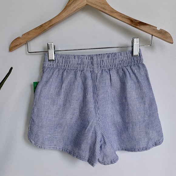 Gap Kids Linen-Cotton Pull-On Dolphin Shorts blue and white stripes - Picture 6 of 9